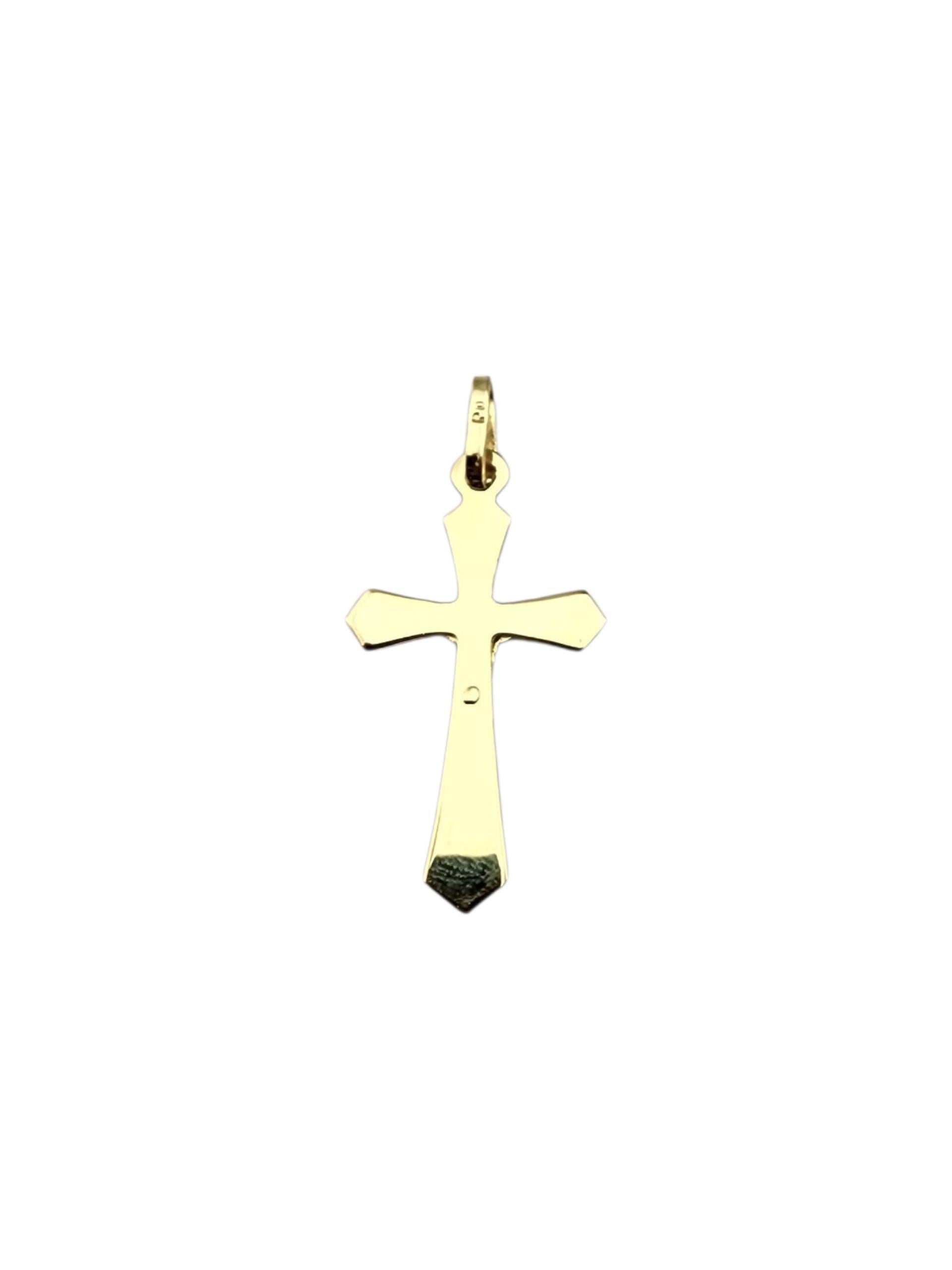 Contemporain Pendentif Crucifix en or jaune 14 carats #23074 en vente