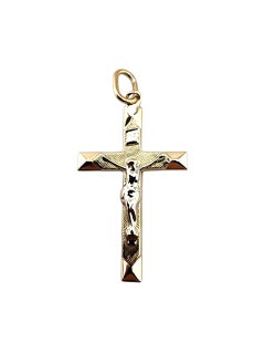 Pendentif Crucifix en or jaune 14 carats #23284