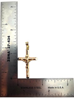14 Karat Yellow Gold Crucifix Pendant #24241