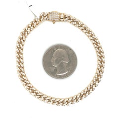 Bracciale cubano in oro giallo 14 carati 2,77 carati 13,8 grammi