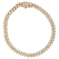 Bracciale cubano in oro giallo 14 carati 2,77 carati 13,8 grammi