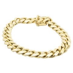 14 Karat Yellow Gold Cuban Link Bracelet