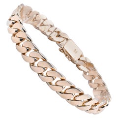 14 Karat Yellow Gold Cuban Link Bracelet