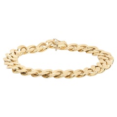 14 Karat Yellow Gold Cuban Link Bracelet