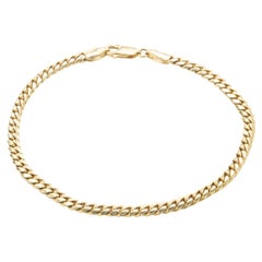14 Karat Yellow Gold Cuban Link Bracelet