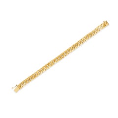 55,43 grammi Bracciale classico a maglie cubane in oro giallo 14 carati