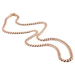 14 Karat Yellow Gold Cuban Link Necklace