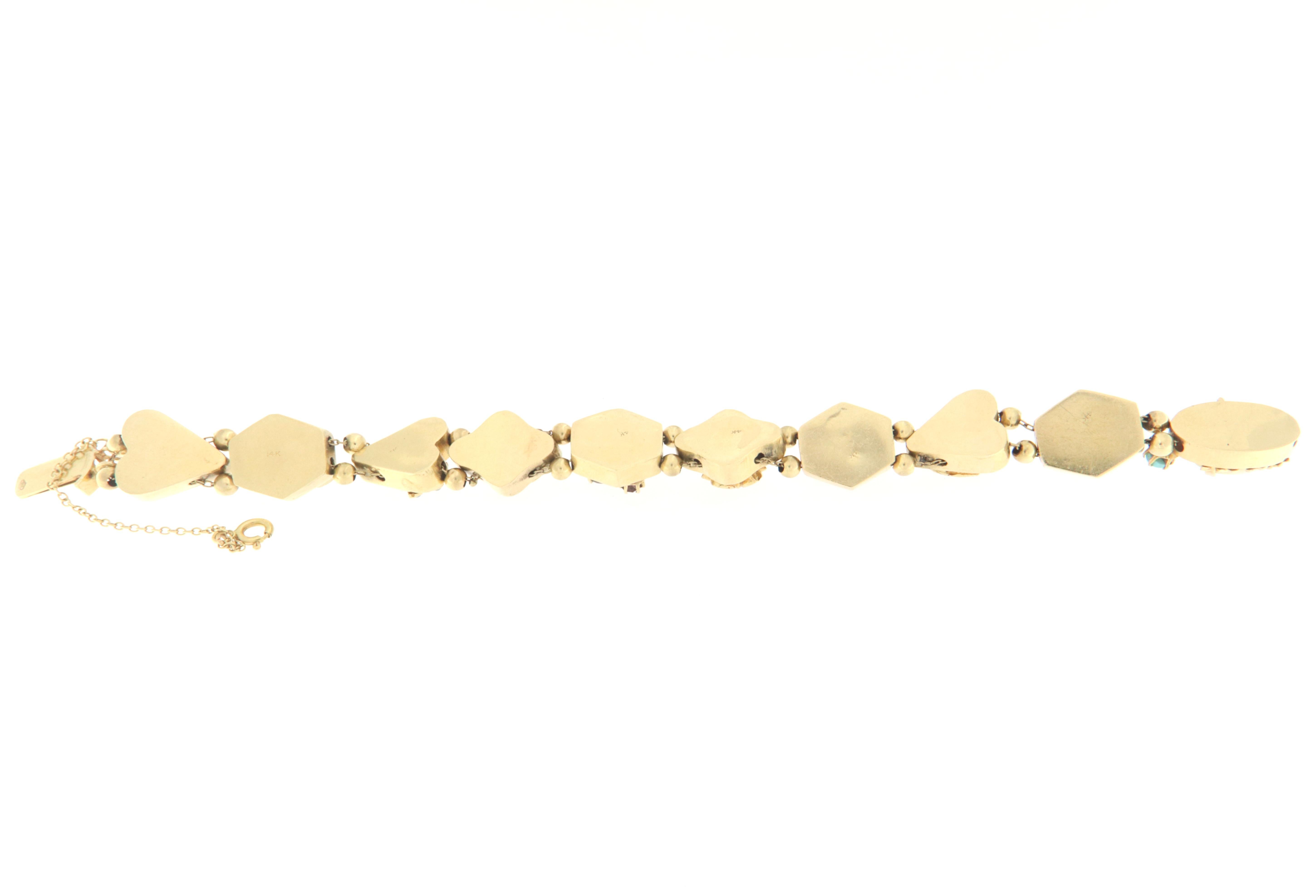  14 Karat Yellow Gold Cuff Bracelet In New Condition For Sale In Marcianise, IT