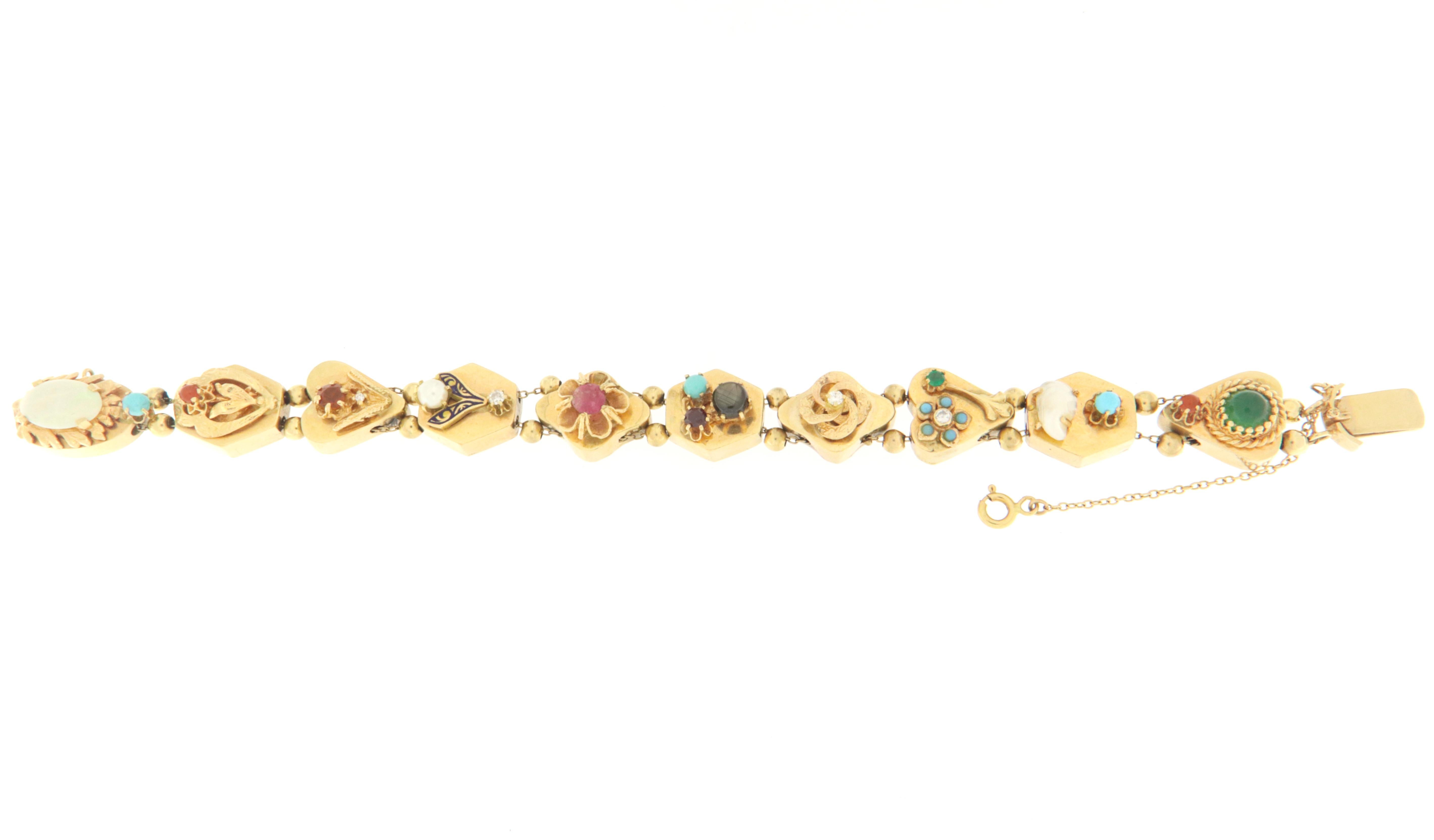 Women's  14 Karat Yellow Gold Cuff Bracelet For Sale