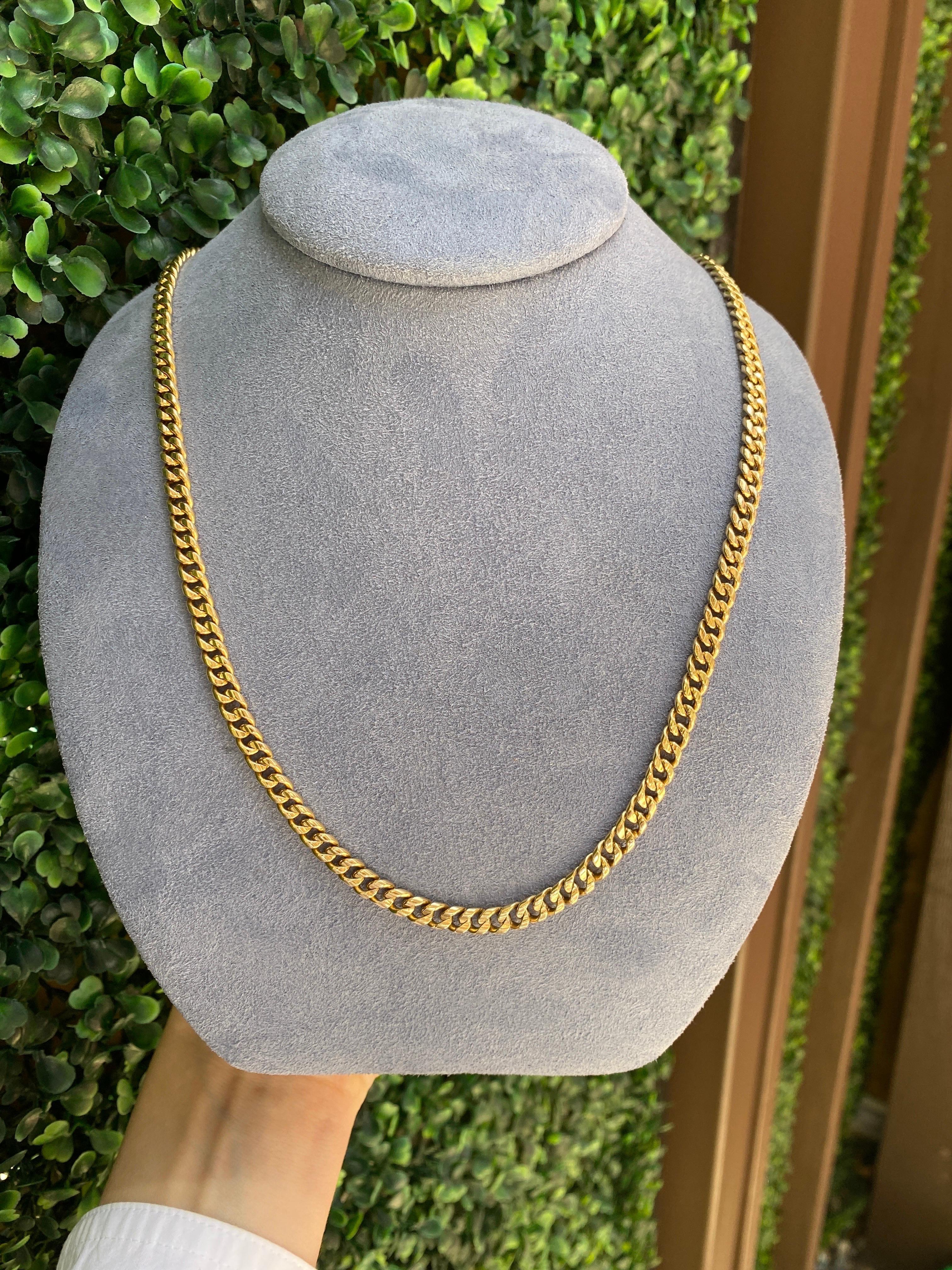 14 Karat Yellow Gold Curb Chain Necklace 1