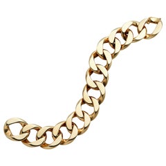 Vintage 14 Karat Yellow Gold Curb Link Bracelet