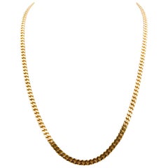 14 Karat Yellow Gold Curb Link Chain Necklace