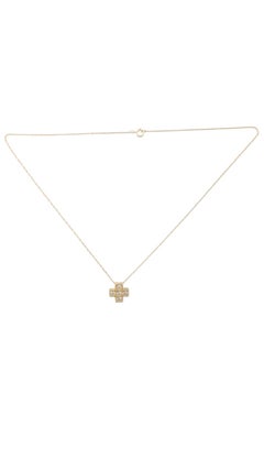 14 Karat Yellow Gold CZ Pendant Necklace #21496