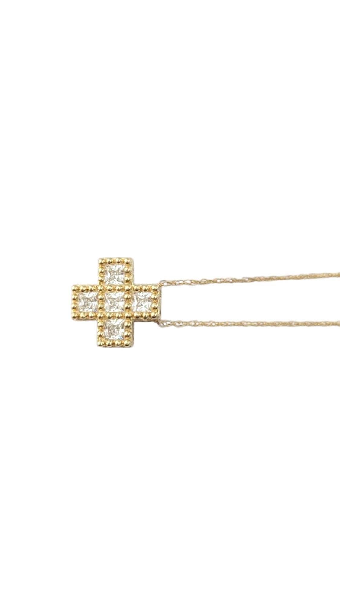 Collier pendentif CZ en or jaune 14 carats n° 21496 Bon état - En vente à Washington Depot, CT