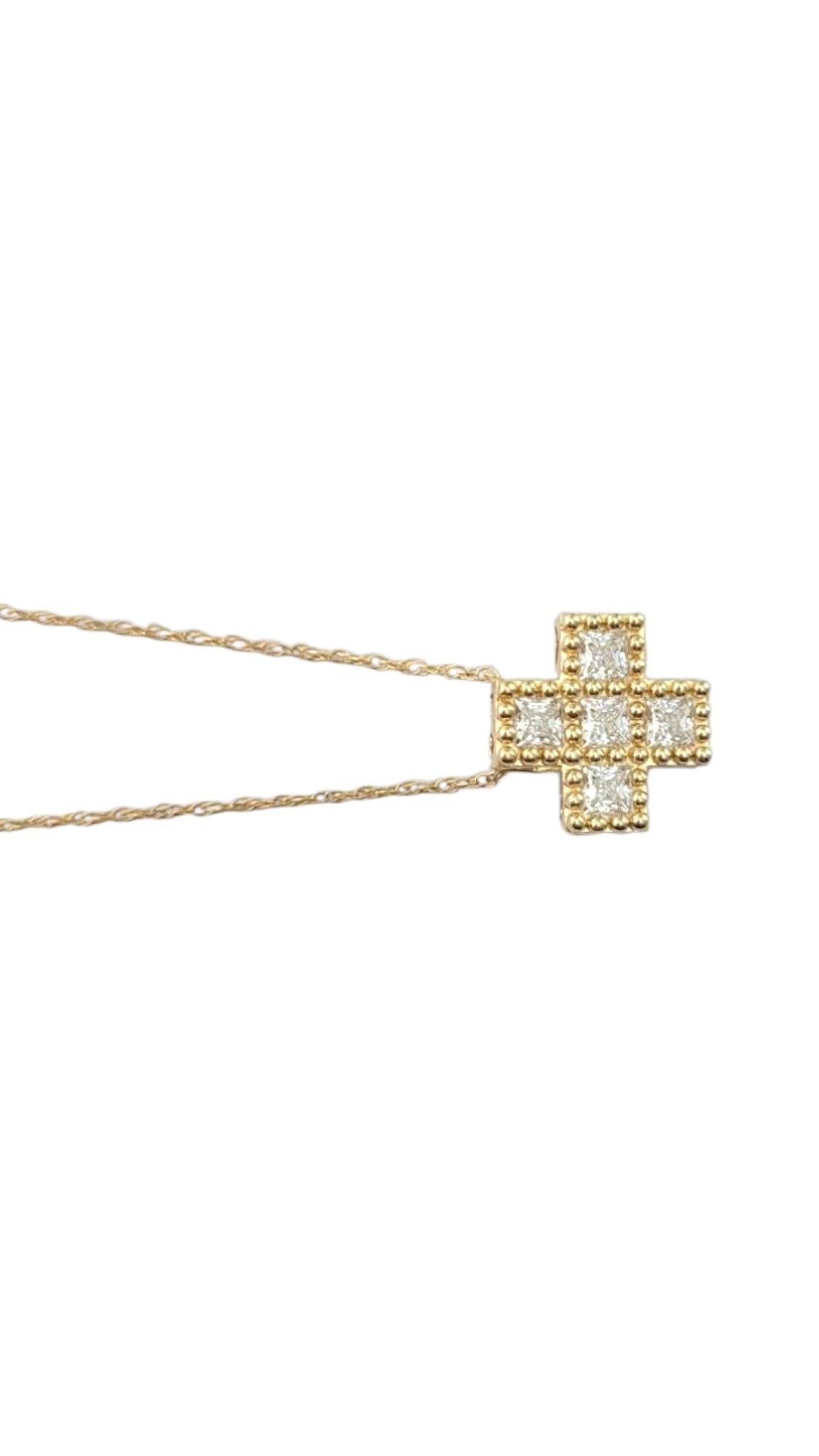 Collier pendentif CZ en or jaune 14 carats n° 21496 Pour femmes en vente