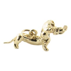 Vintage 14 Karat Yellow Gold Dachshund Charm