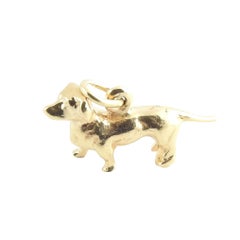 Vintage 14 Karat Yellow Gold Dachshund Dog Charm