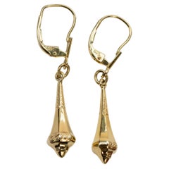 14 Karat Yellow Gold Dangle Earrings CA. 1950s