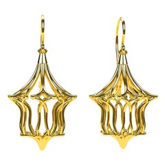 14 Karat Yellow Gold Dangle Earrings