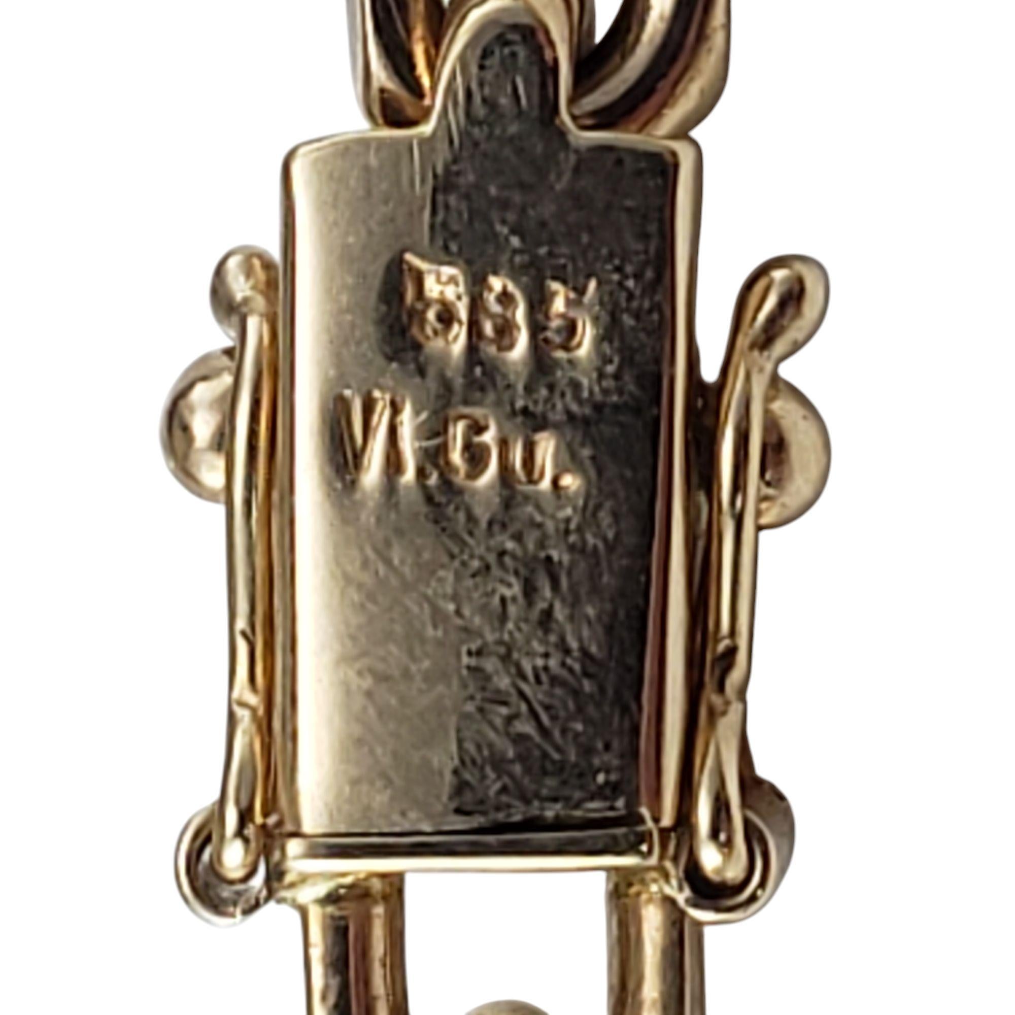 14 Karat Yellow Gold Denmark Little Mermaid Charm Link Bracelet #20922 For Sale 2