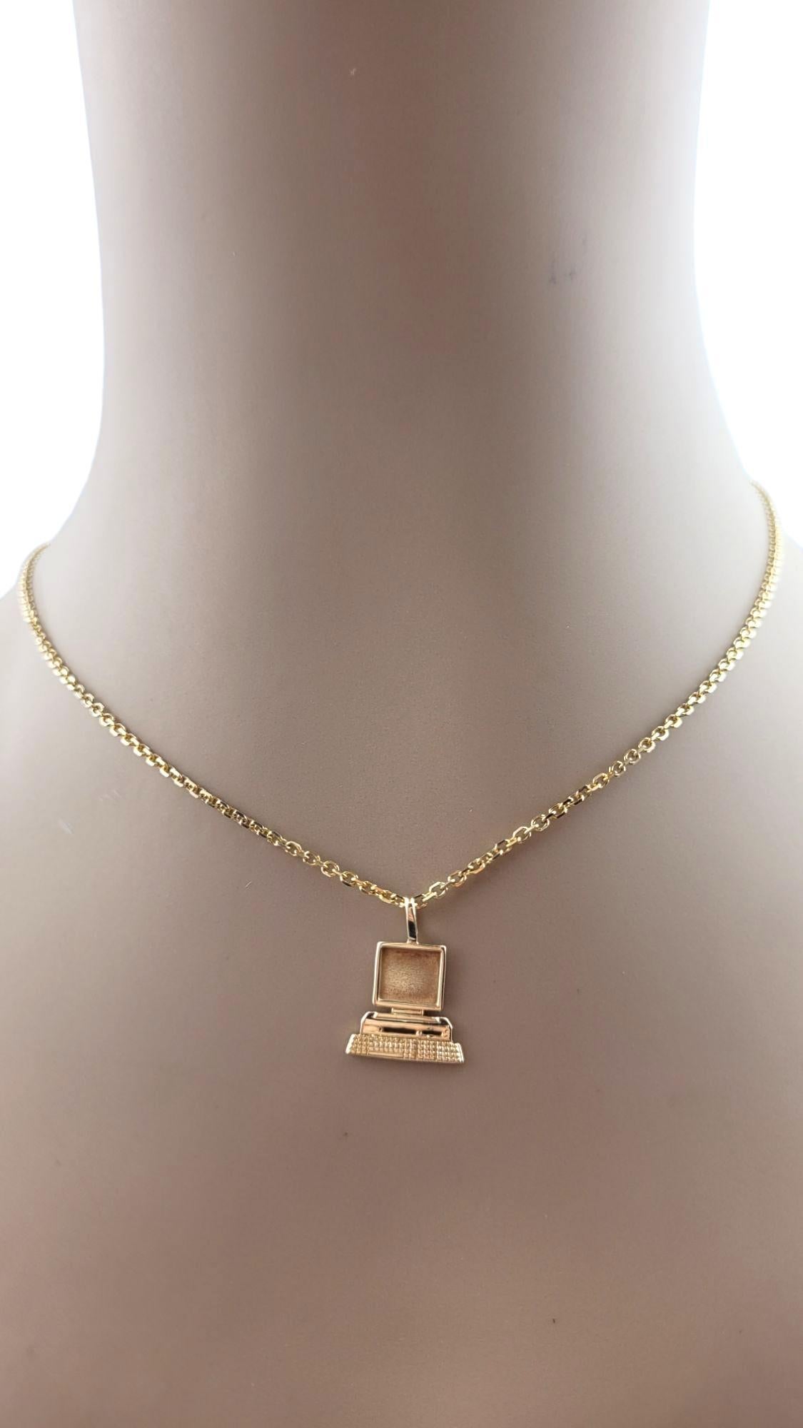 14 Karat Yellow Gold Desktop Computer Charm #22237 For Sale 5