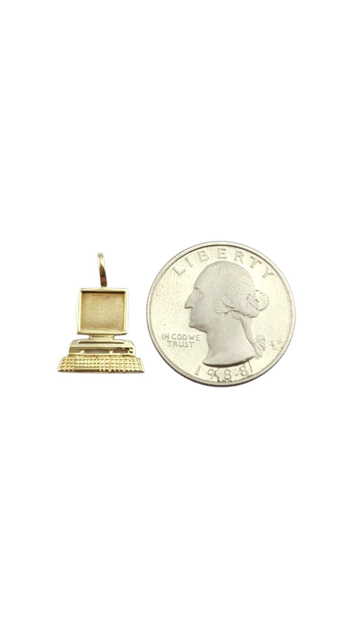 14 Karat Yellow Gold Desktop Computer Charm #22237 For Sale 3