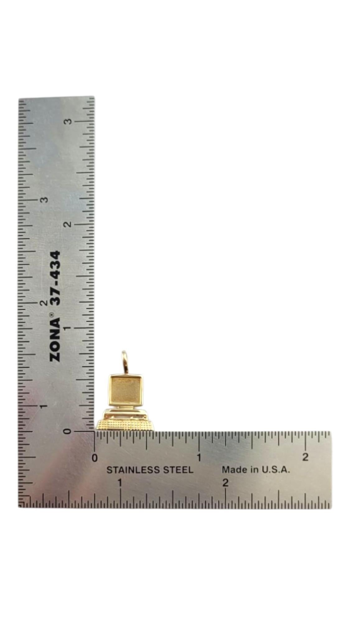 14 Karat Yellow Gold Desktop Computer Charm #22237 For Sale 4