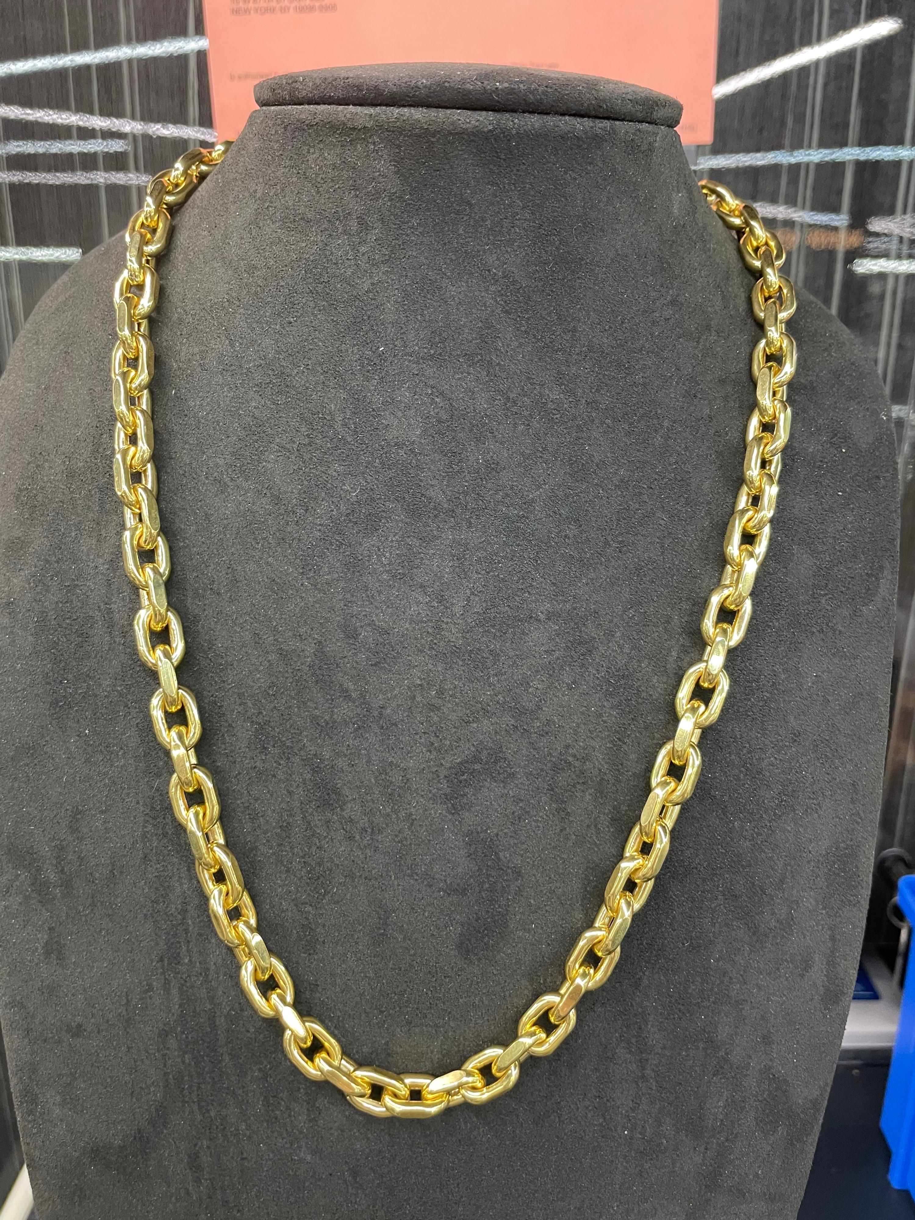 14 Karat Yellow Gold Detachable Link Necklace Bracelet 73.4 Grams 33 Inches For Sale 9