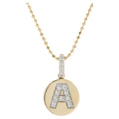 14 Karat Yellow Gold Diamond a Necklace