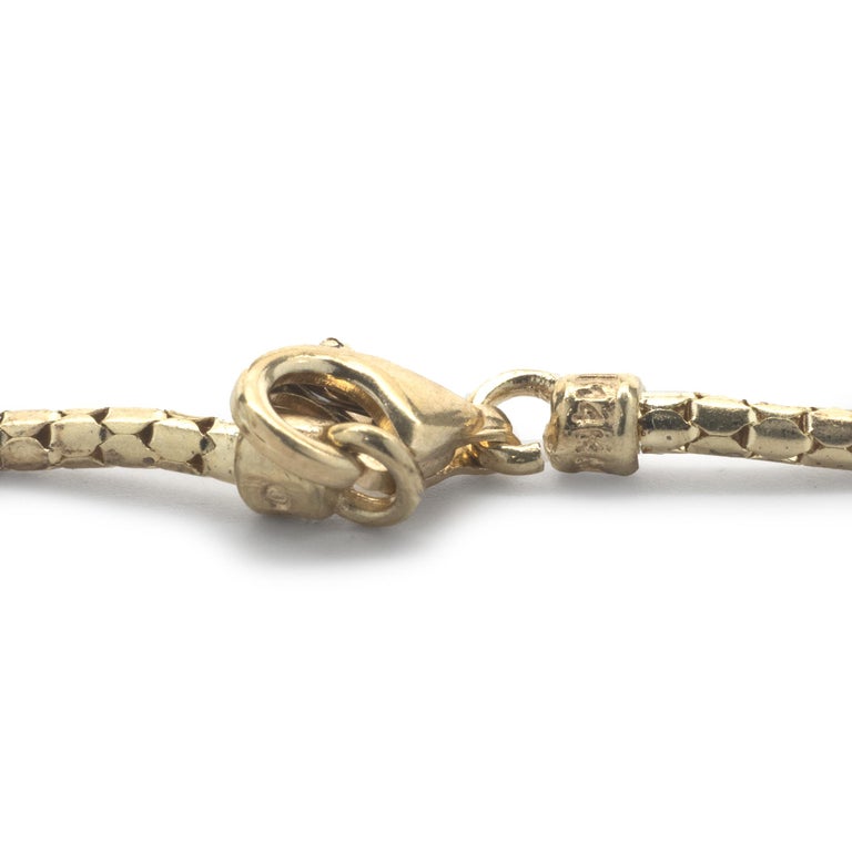 14 Karat Yellow Gold Diamond and Mabe Pearl Necklace For Sale at 1stDibs