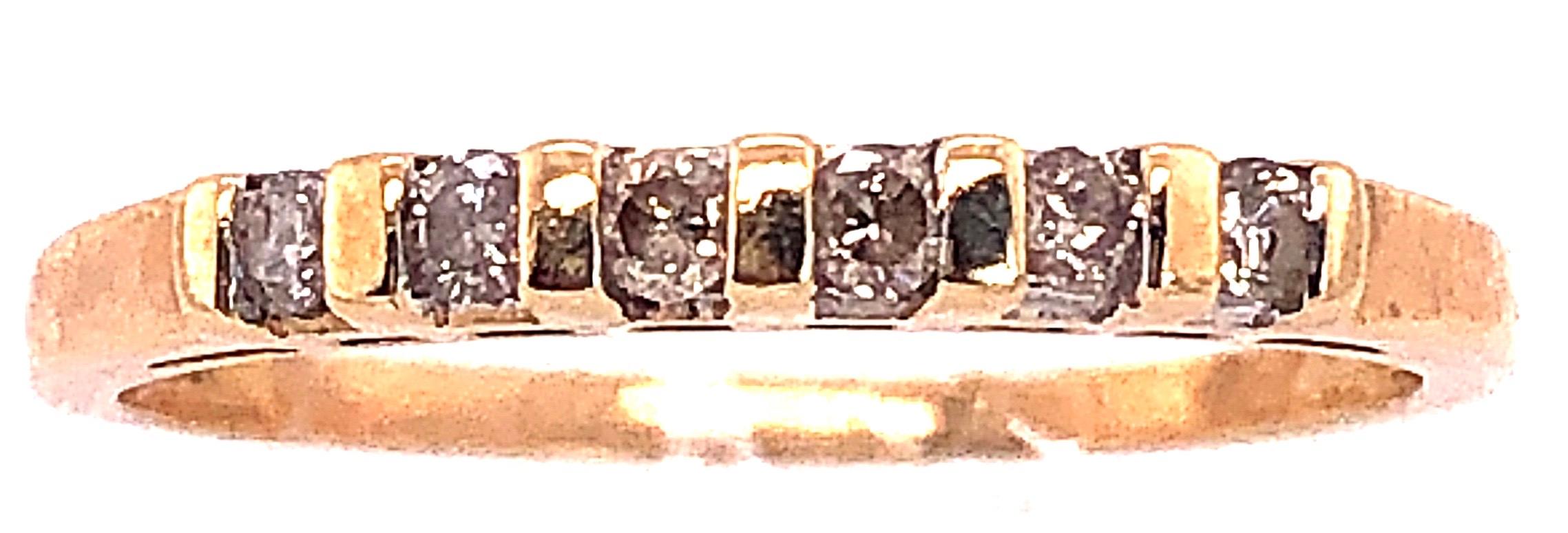 14 Karat Gelbgold Diamantband Braut Hochzeit Jahrestag Ring (Moderne) im Angebot