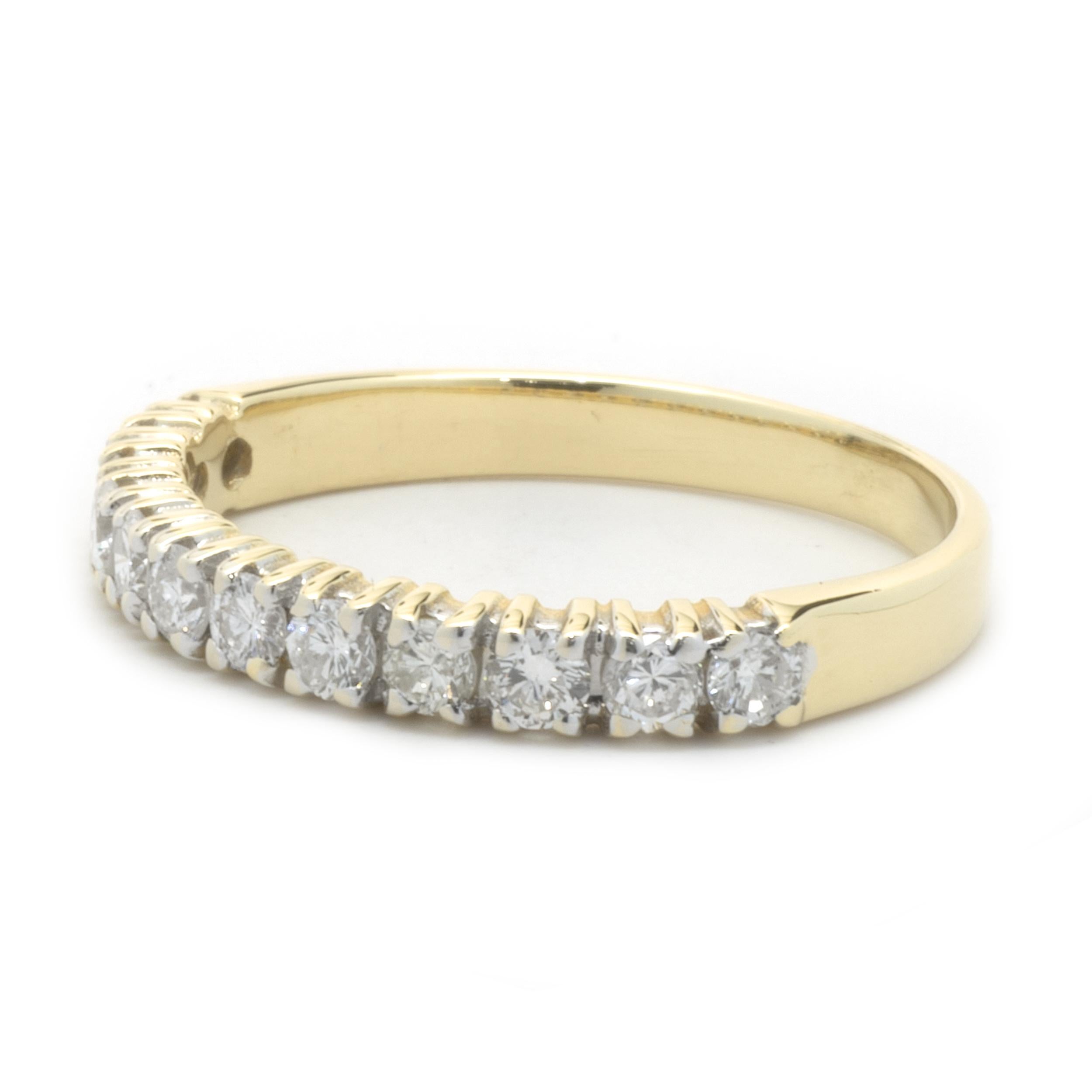 14 Karat Gelbgold Diamantring mit Diamant im Zustand „Hervorragend“ im Angebot in Scottsdale, AZ