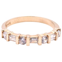 14 Karat Yellow Gold Diamond Band