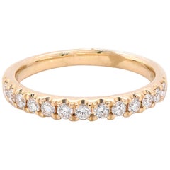 14 Karat Yellow Gold Diamond Band