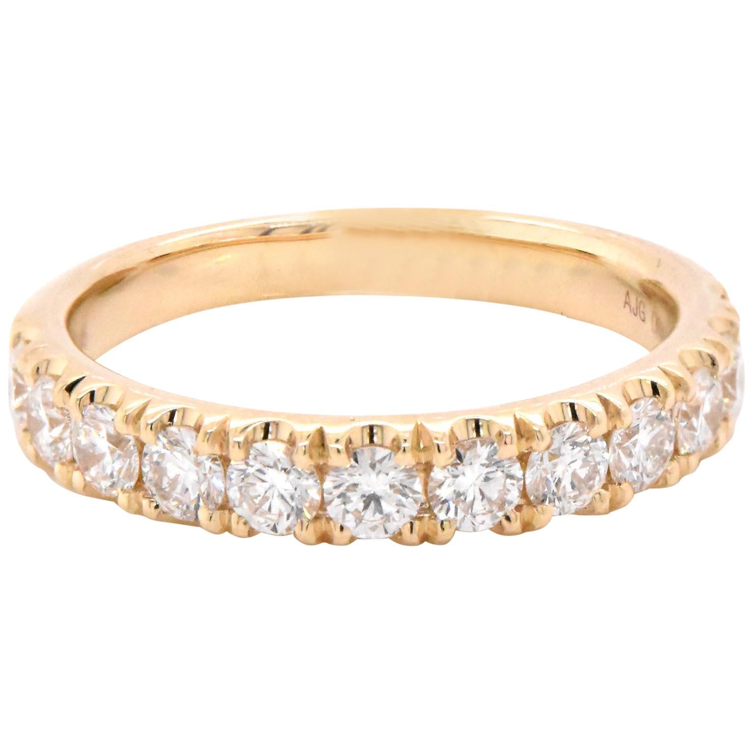 14 Karat Yellow Gold Diamond Band