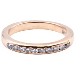 14 Karat Yellow Gold Diamond Band