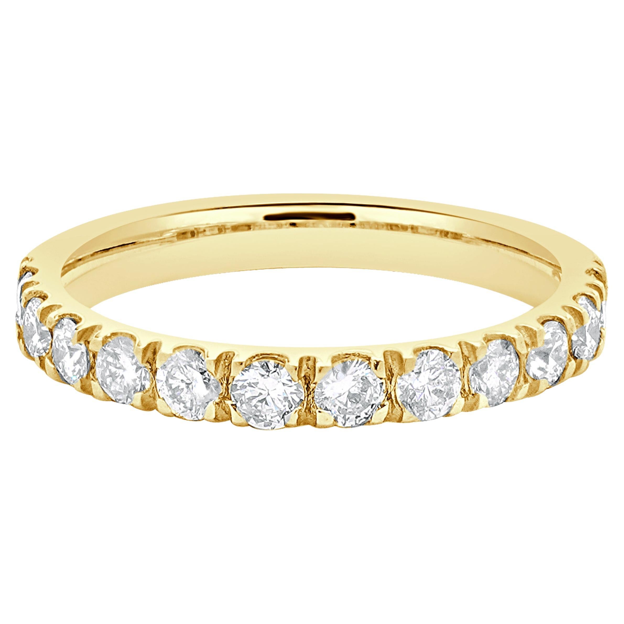 14 Karat Yellow Gold Diamond Band