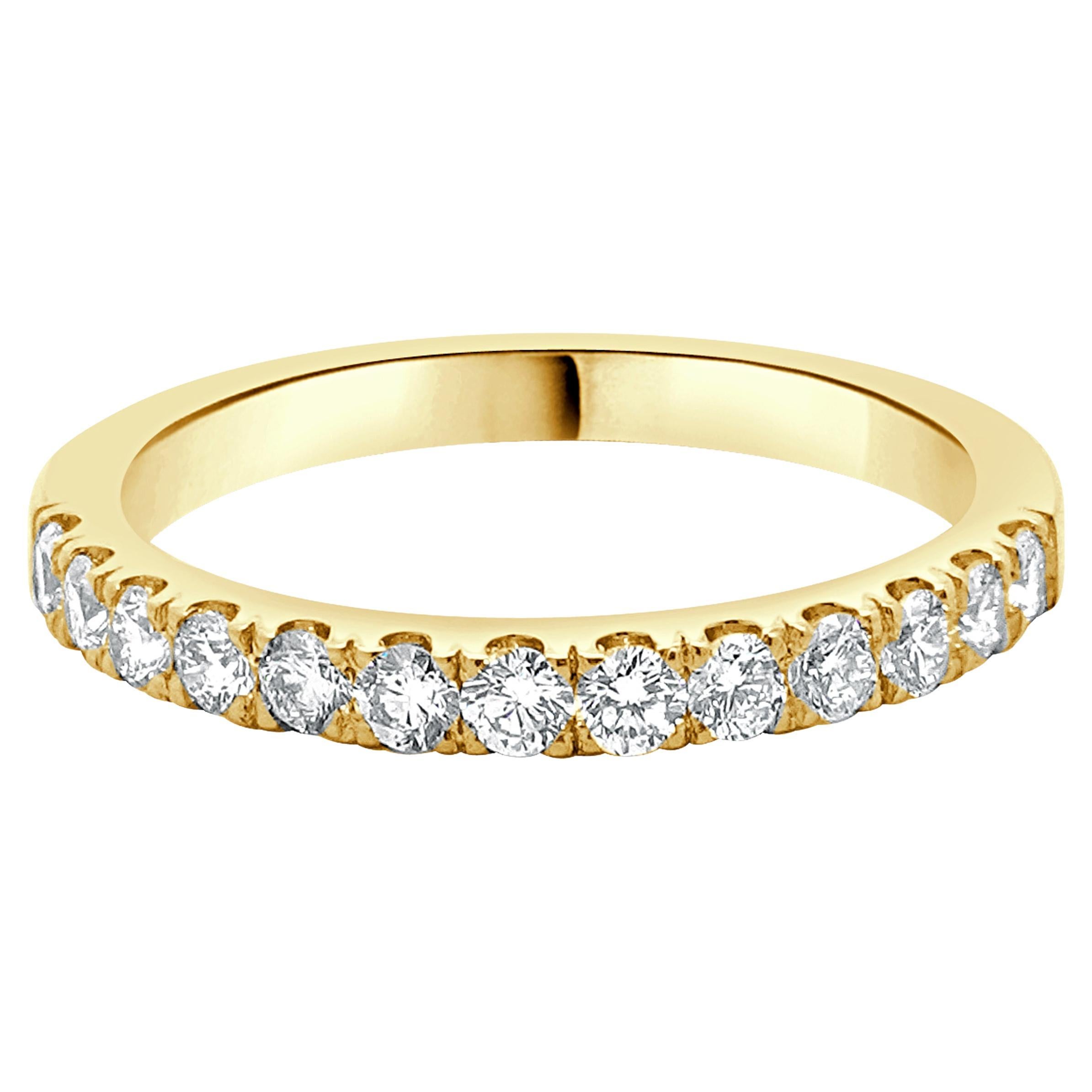Fascia di diamanti in oro giallo 14 carati