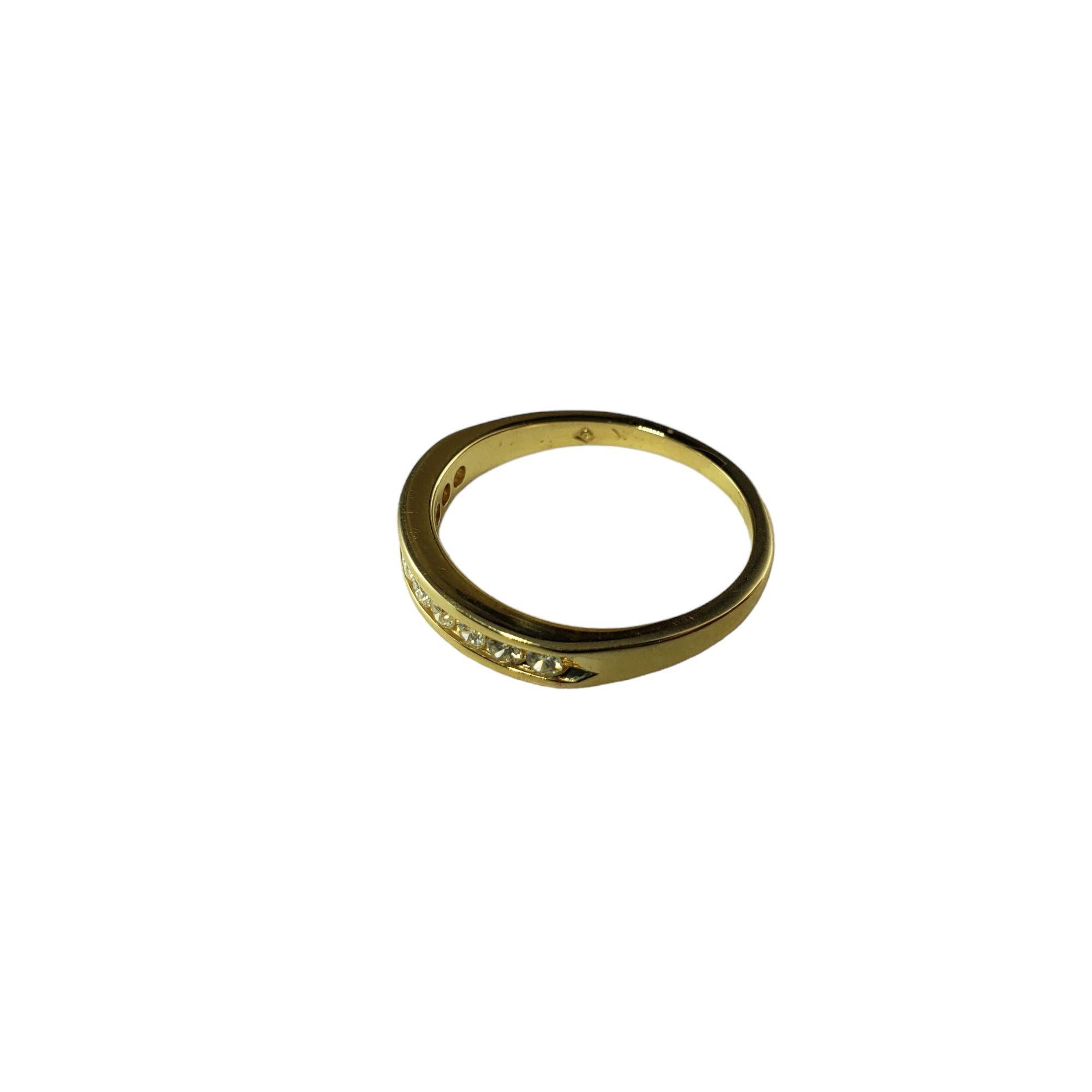 Anillo de oro amarillo de 14 quilates con diamantes talla 5.5  #14447 en Bueno estado para la venta en Washington Depot, CT