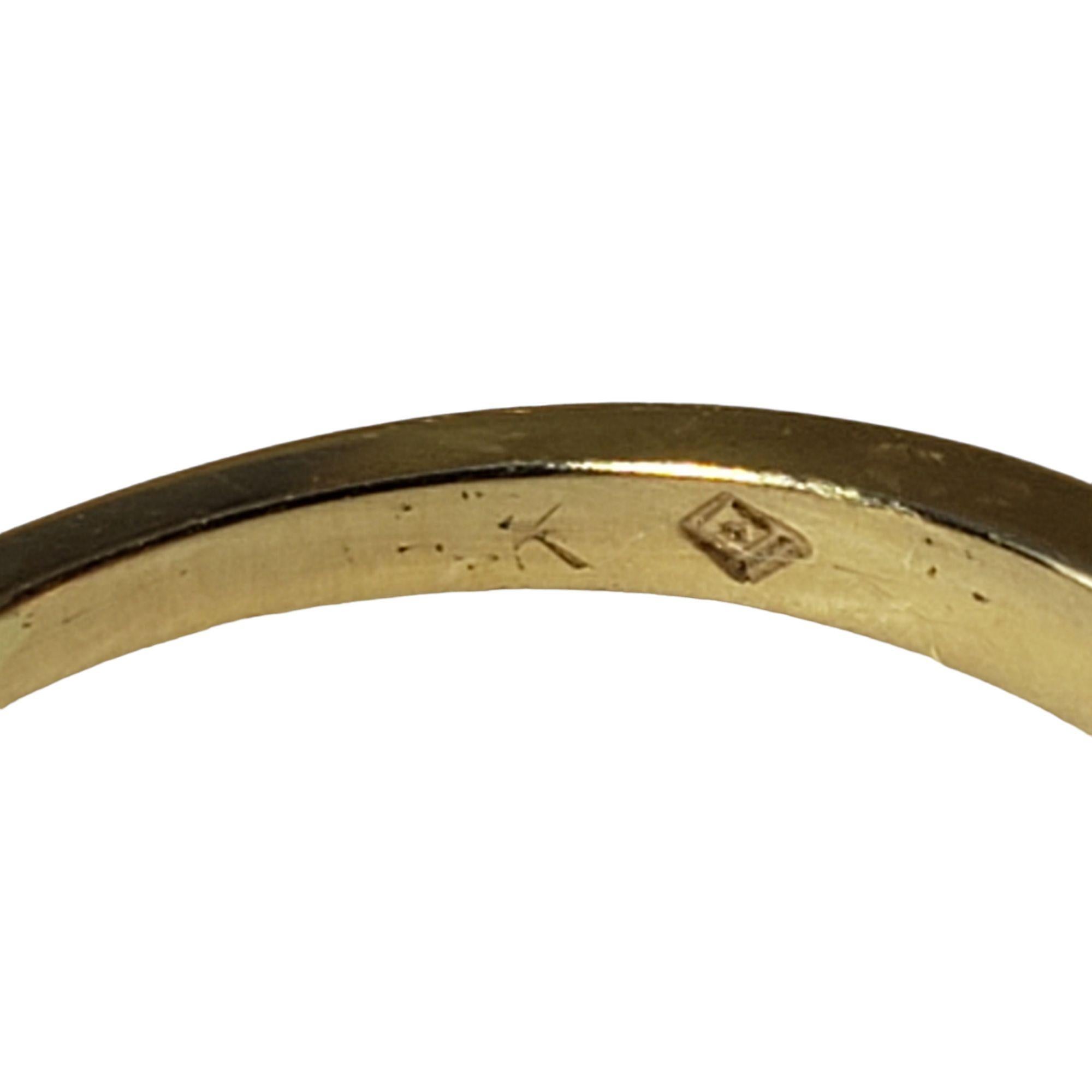 14 Karat Yellow Gold Diamond Band Ring Size 5.5  #14447 For Sale 1