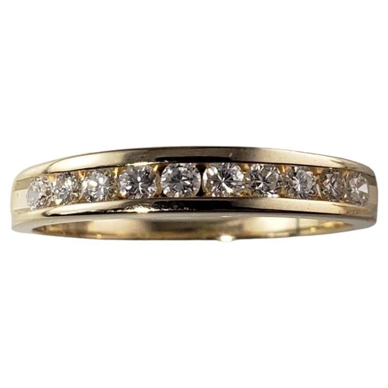 14 Karat Yellow Gold Diamond Band Ring Size 5.5  #14447 For Sale