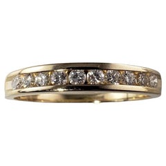 Vintage 14 Karat Yellow Gold Diamond Band Ring Size 5.5  #14447