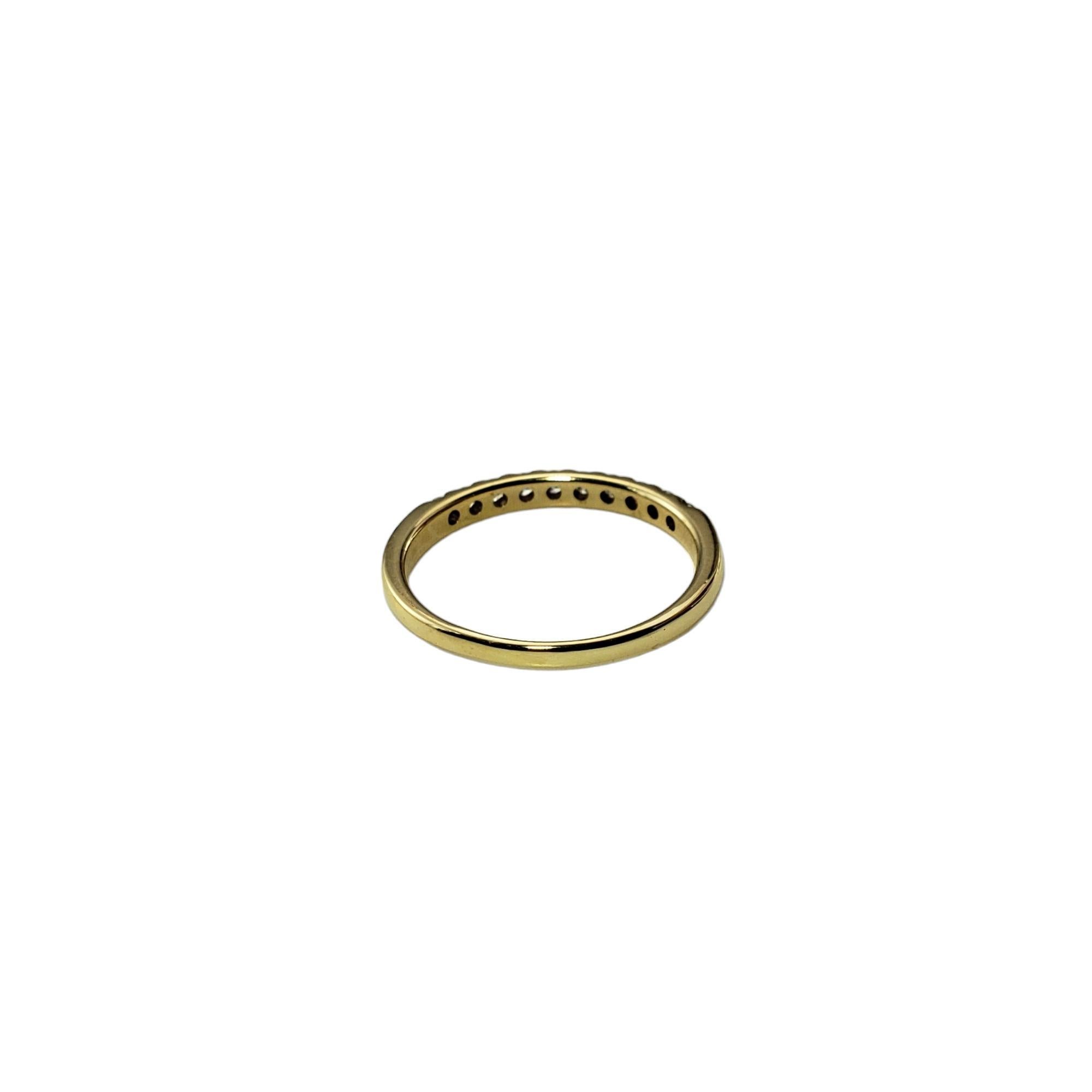 Women's 14 Karat Yellow Gold Diamond Band Ring Size 6.5 #15793 For Sale