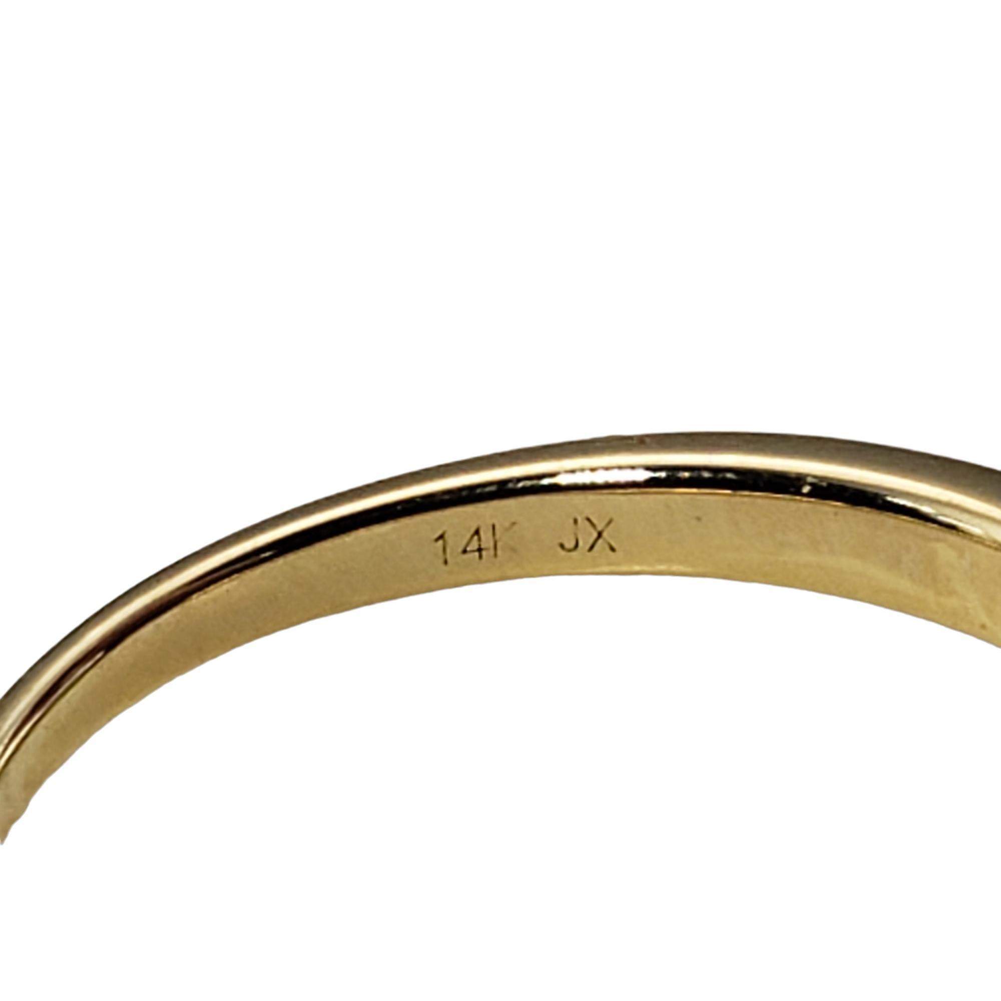 14 Karat Yellow Gold Diamond Band Ring Size 6.5 #15793 For Sale 1