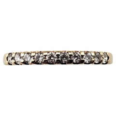 14 Karat Yellow Gold Diamond Band Ring Size 6.5 #15793