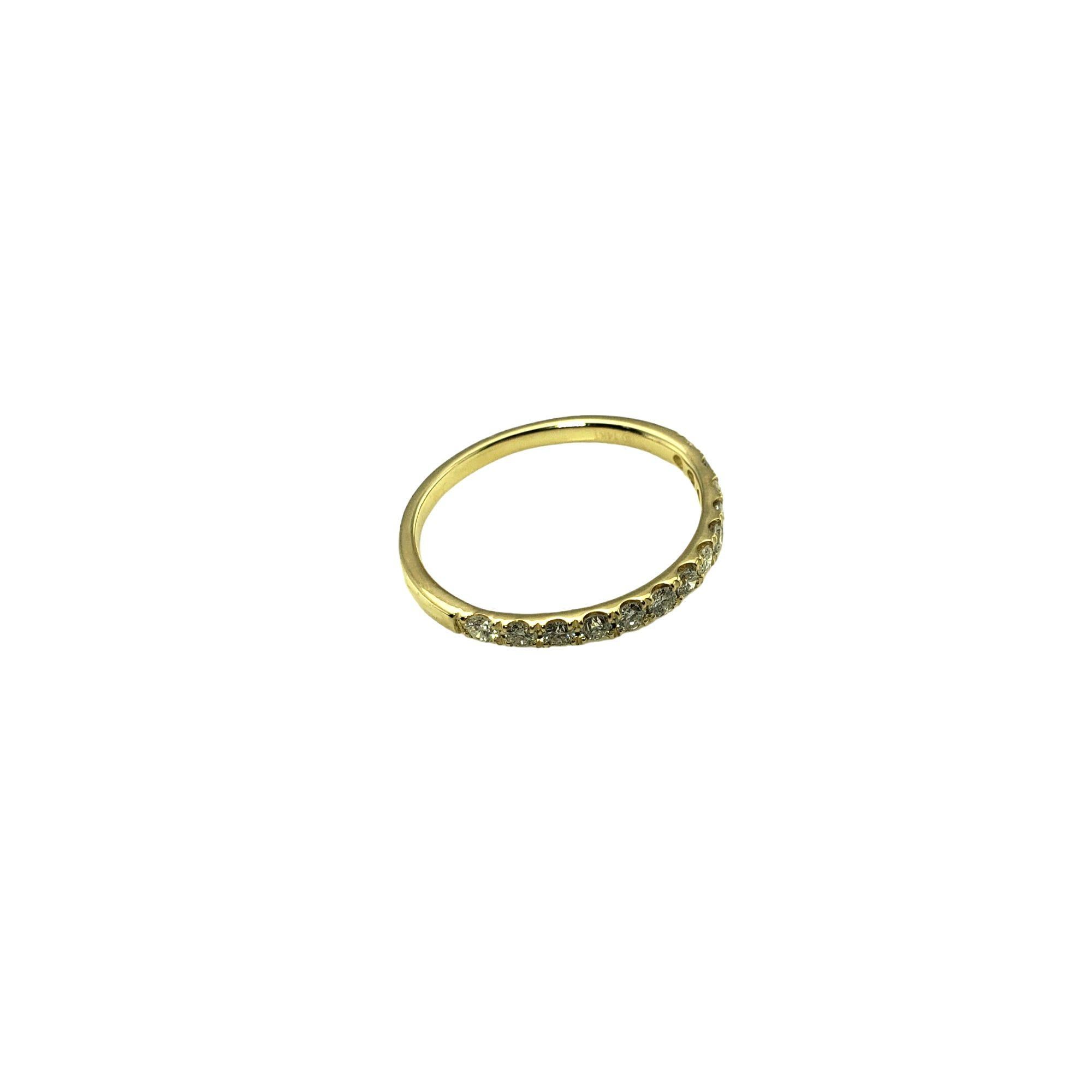 Women's 14 Karat Yellow Gold Diamond Band Ring For Sale