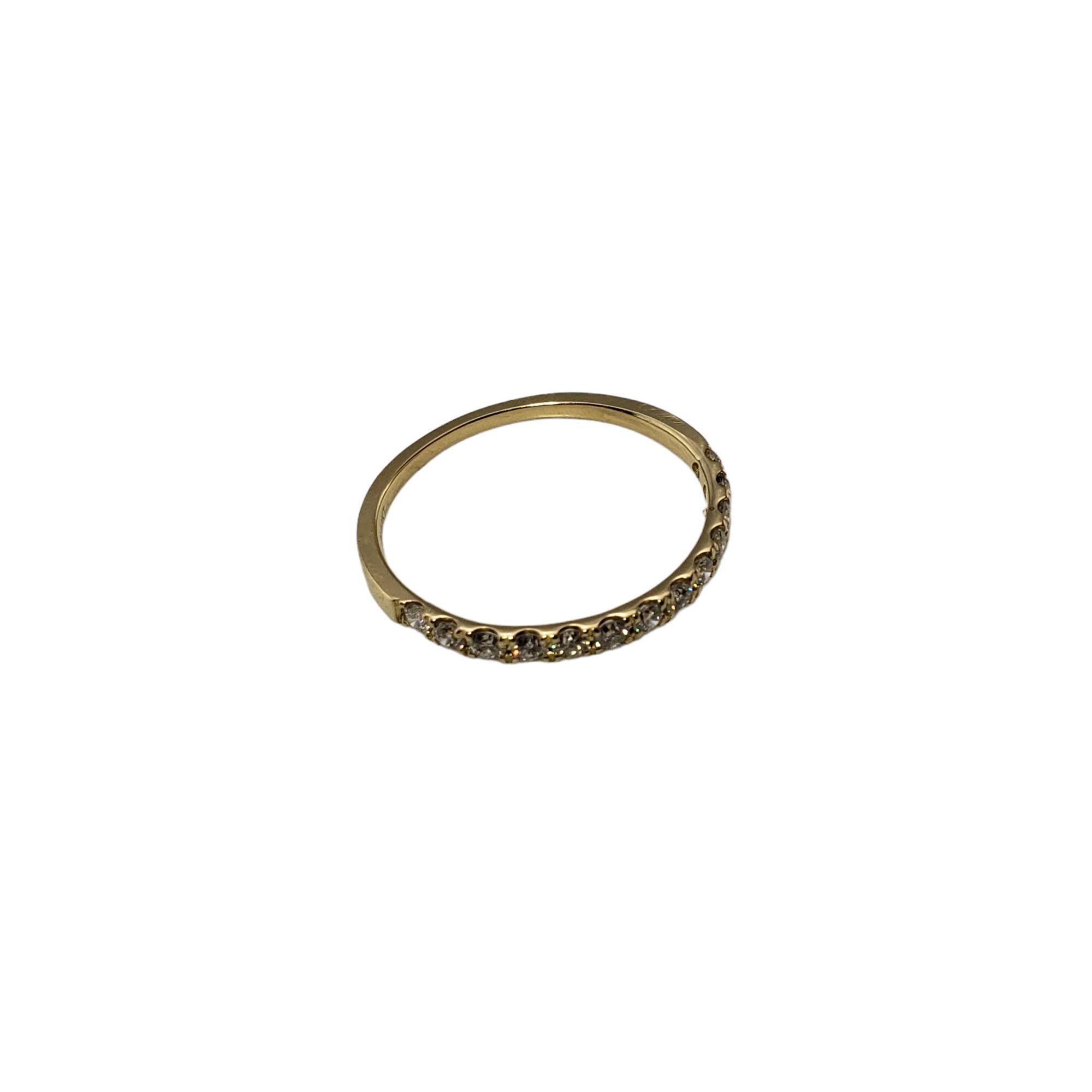14 Karat Yellow Gold Diamond Band Ring For Sale 1