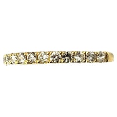 Vintage 14 Karat Yellow Gold Diamond Band Ring