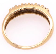 14 Karat Gelbgold Diamantband-Ring Hochzeit Jahrestag