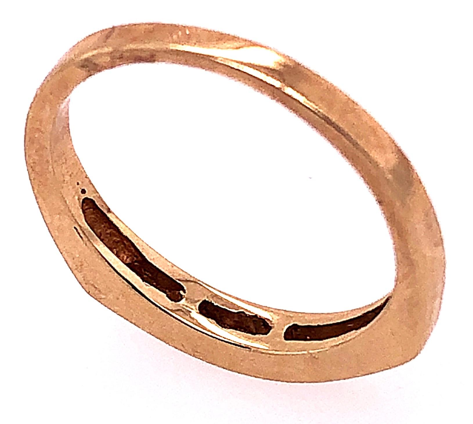 14 Karat Gelbgold Diamantband Ehering Hochzeit Jahrestag Brautring im Angebot 1